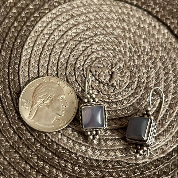 925 Sterling Silver With Stone Earrings - Picture 2 of 3